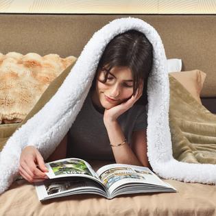 Kawahome KAWAHOME Sherpa Fleece Queen Size Blanket for Bed Extra