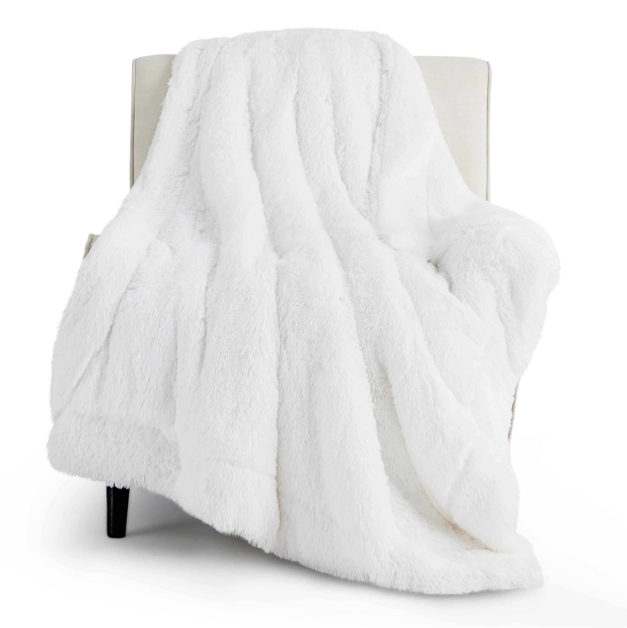 King Size Fluffy Blankets Large White Throw Blanket Bedsure Soft - Main Image