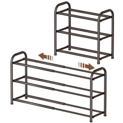 Z&L HOUSE 3-Tier Shoe Rack for Closet, Stackable Bamboo Shoe Rack