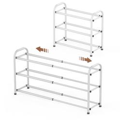 HomeFort HOMEFORT 7-Tier Wood Shoe Rack, Double Rows 7-Tier Shoe