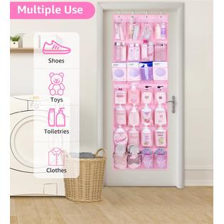 Baby Pink Hanging Shoe Organizer MISSLO Kids Over The Door Shoe