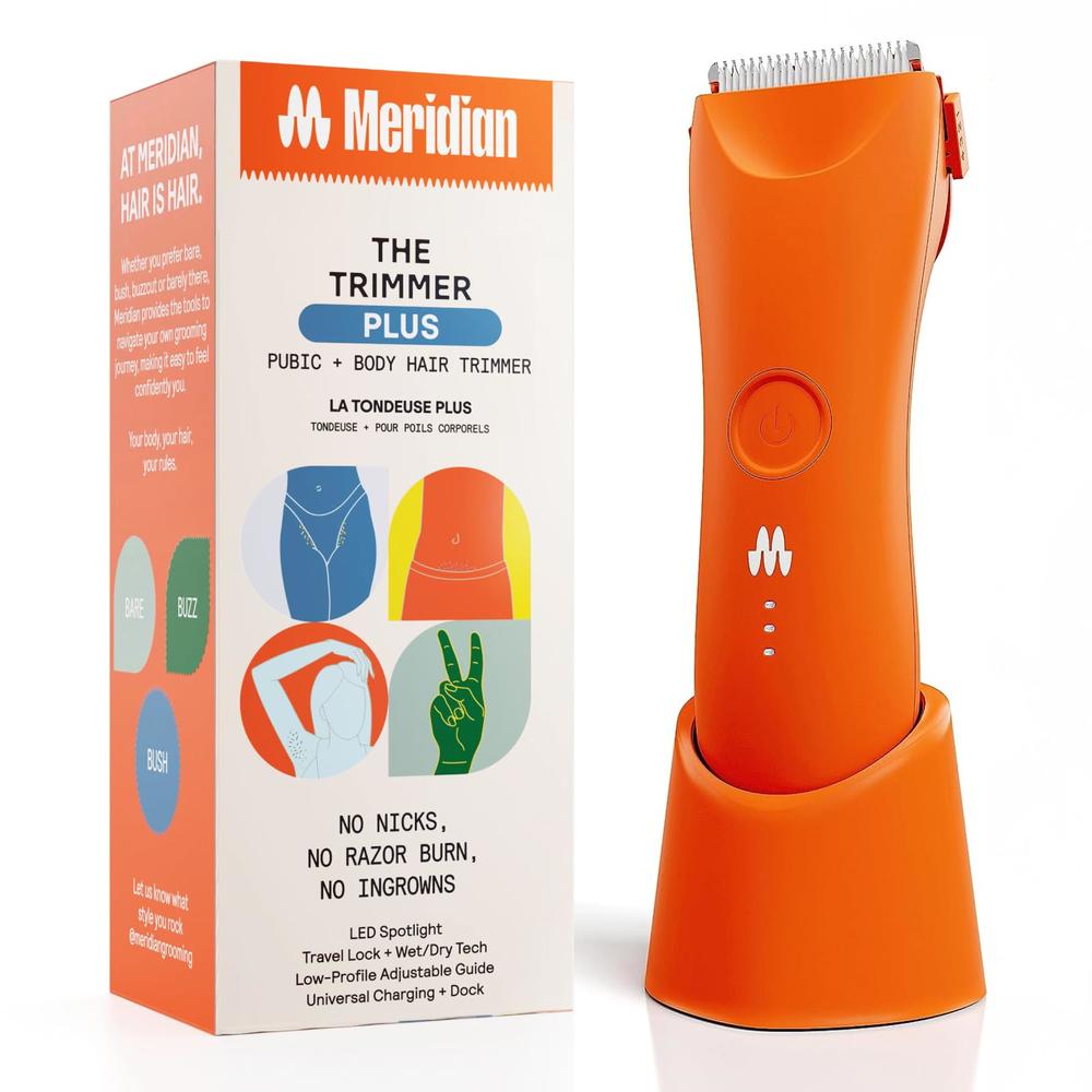 MERIDIAN Trimmer Plus Body Hair Manscaping Trimmer Adjustable Guard USB ...