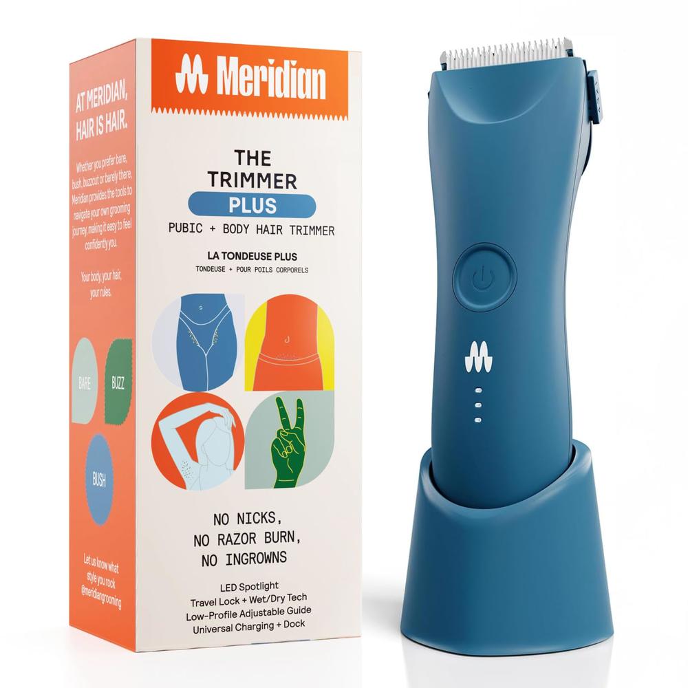MERIDIAN Trimmer Plus Body Hair Manscaping Trimmer Adjustable Guard USB ...