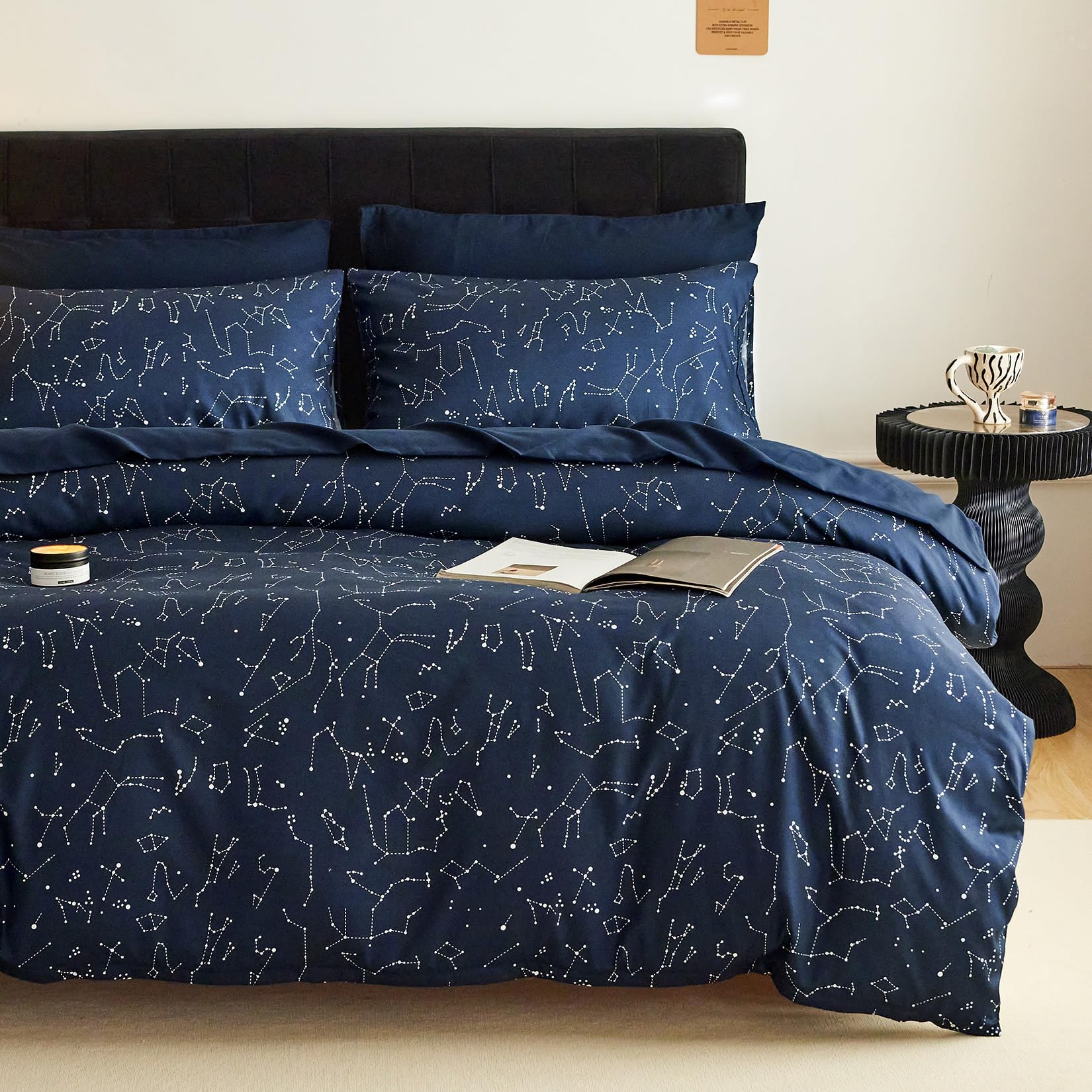 Wake In Cloud - Constellation Duvet Cover Set, Space Witchy Star Celestial  Galaxy Astrology Masculine Neutral for Men Kids Boys,, image size:1650x1650