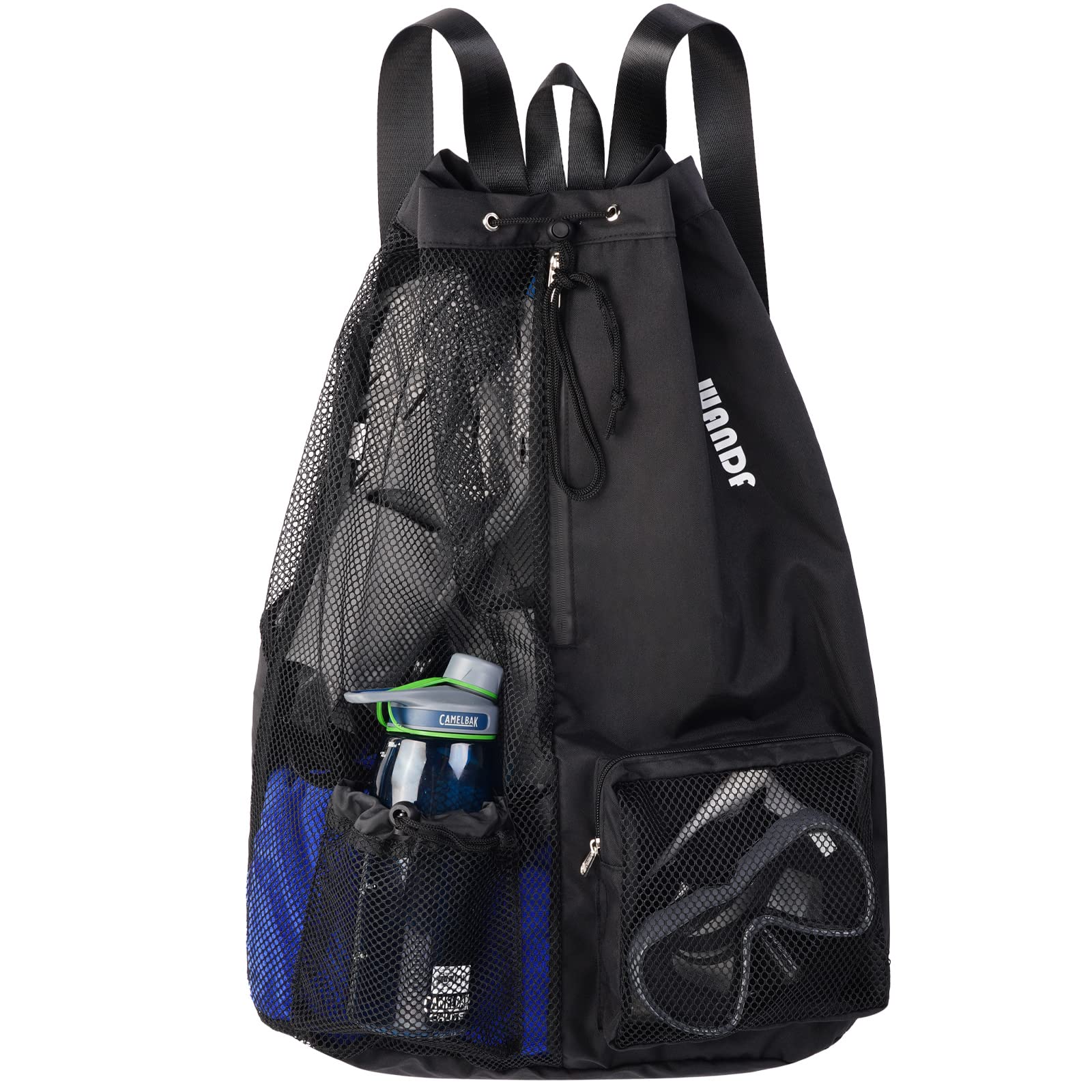 Water-Resistant Drawstring Backpack with Wet Pocket for Gym Beach NEYRAT Waterproof Sports Gym Bag Drawstring Backpack Beach  main image 3