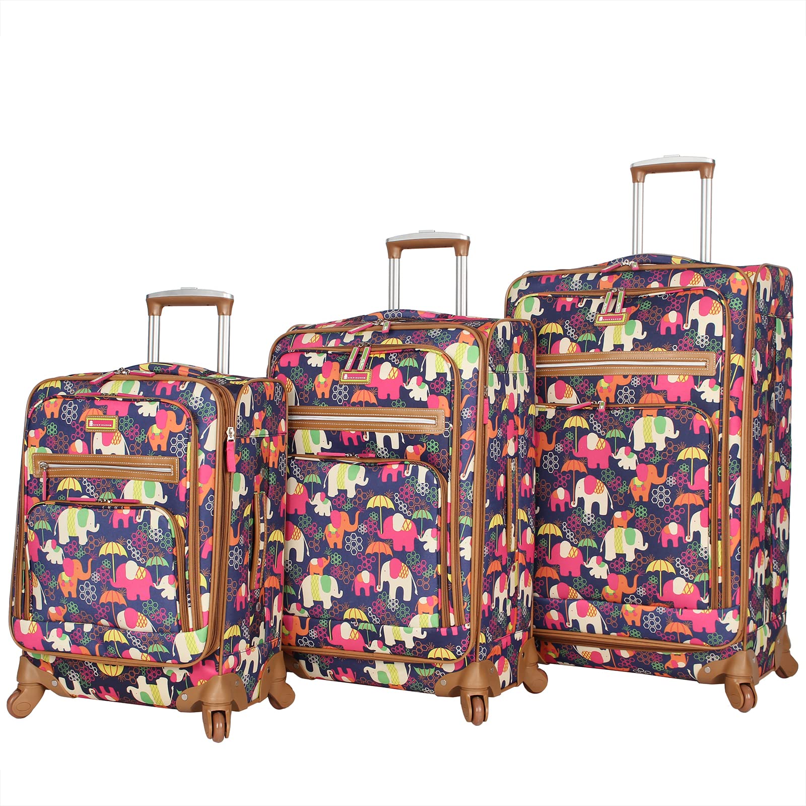 Lily Bloom Luggage Sets Piece with Spinner Wheels, Expandable