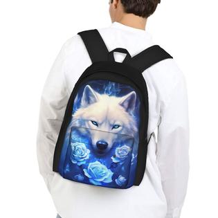 Kids Backpack Wolf Back Pack Kcldeci Wolf Backpack Fire Wolf Kids