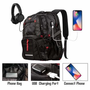 backpack with usb charging port headphone port slim travel backpack The Laptop MaterialWaterproof Oxford cloth Large capacity main bag It can hold multiple books Skaypibs Backpack for Women, College