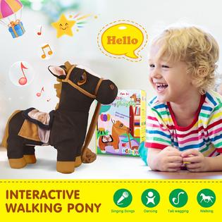 Toddler Toys Walking Pony Toy Musical Singing Dancing Plush