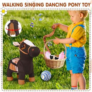 Bath Toys Walking Pony Toy Musical Singing Dancing Plush