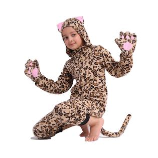 A2Z Kids Leopard Print Onesie Pyjamas - 100% Cotton Girls Sleepsuit / Costume