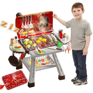 Kimicare Barbecue Grill Toy Set, Kids BBQ Kitchen Playset with