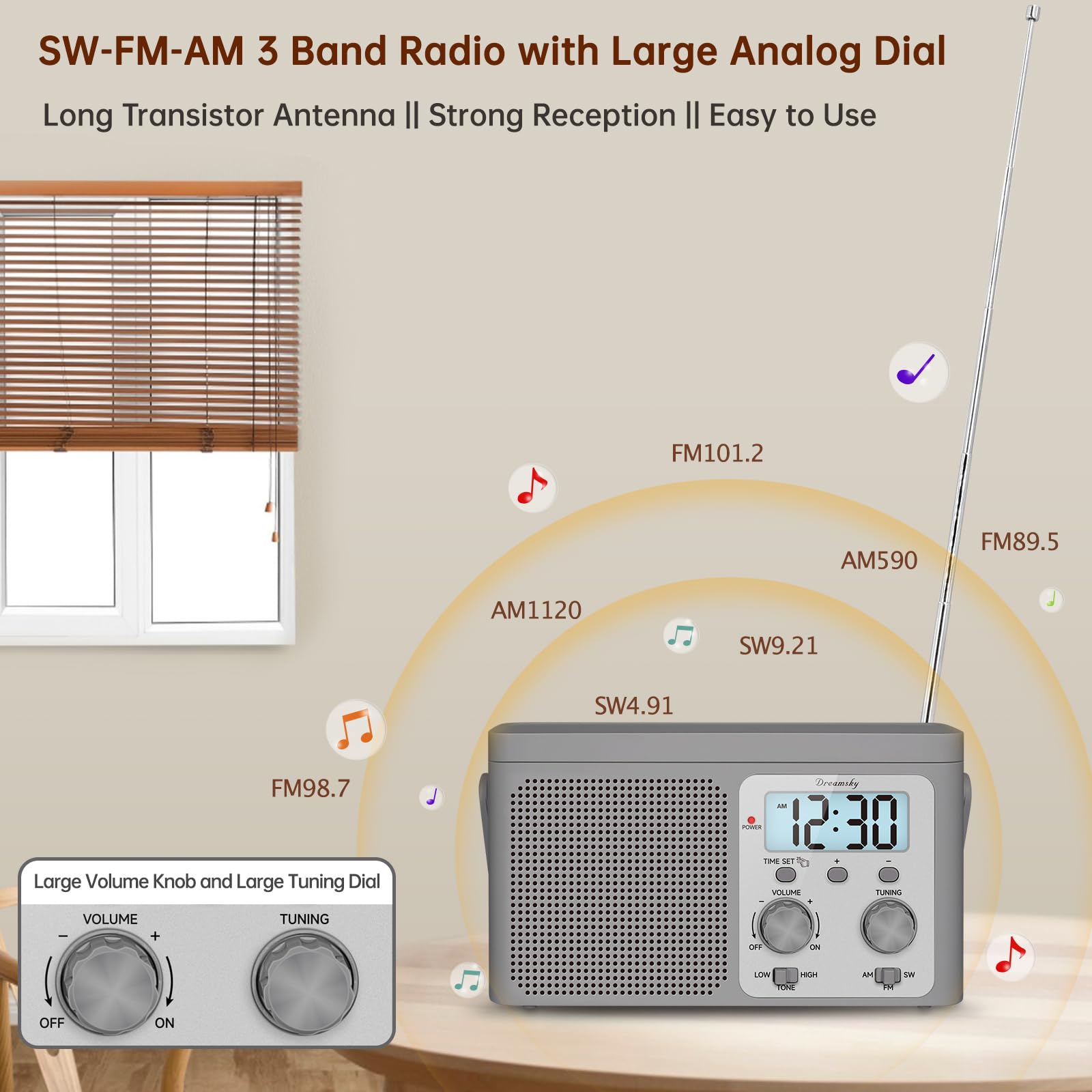 Radio AM/FM à ondes courtes Eton - Lee Valley Tools