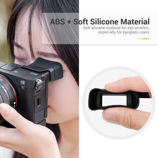 Kiorafoto KE-A7CII-JWM A7CII A7CR Eyecup Eyepiece, Soft Silicon