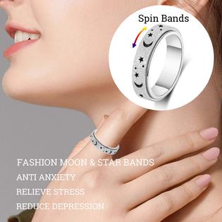 Oreillestar OreilleStar Anxiety Ring for Women Spinner Ring Fidget