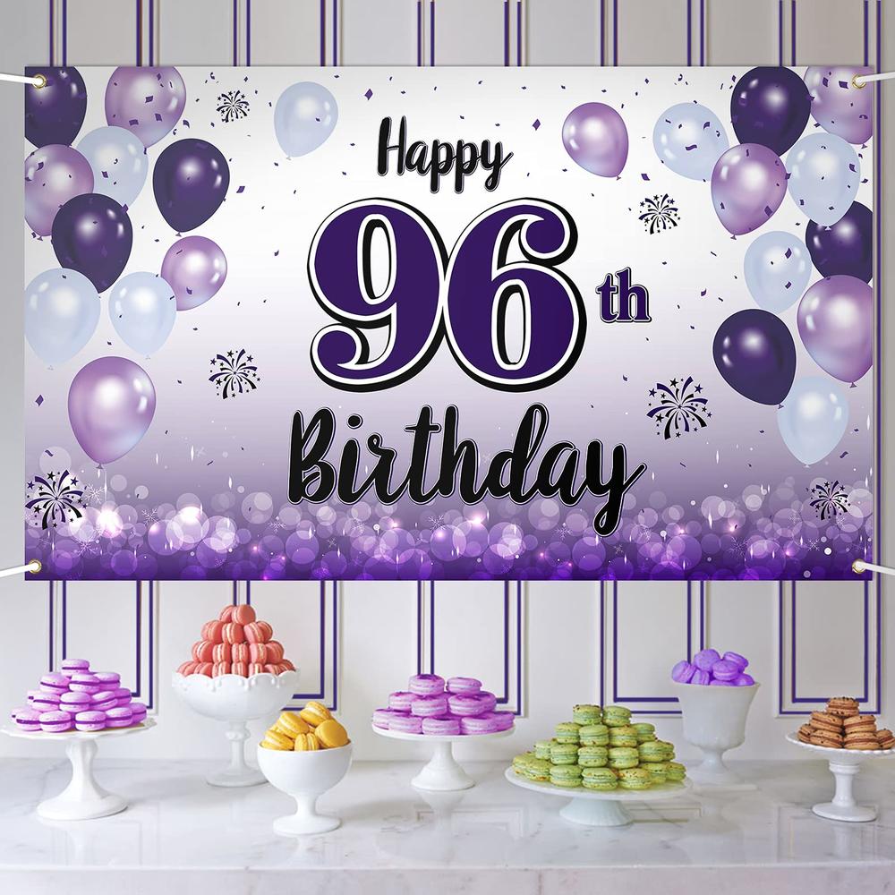 LASKYER Happy 96th Birthday Decorations96th Purple Balloon Large laskyer-happy-96th-birthday-decorations96th-purple-balloon-large
