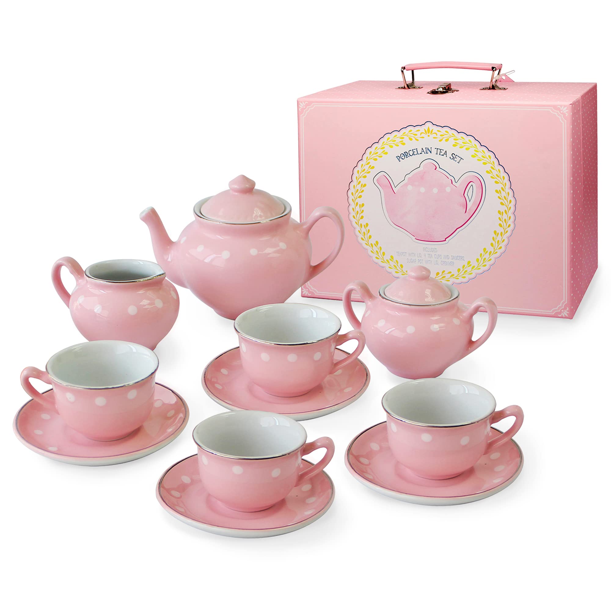 Amazon Kids Porcelain Tea Set Bright Stripes Porcelain Tea Set For