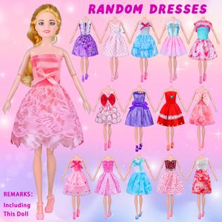 minifun 87 Pcs Doll Clothes and Accessories with Doll, Princess