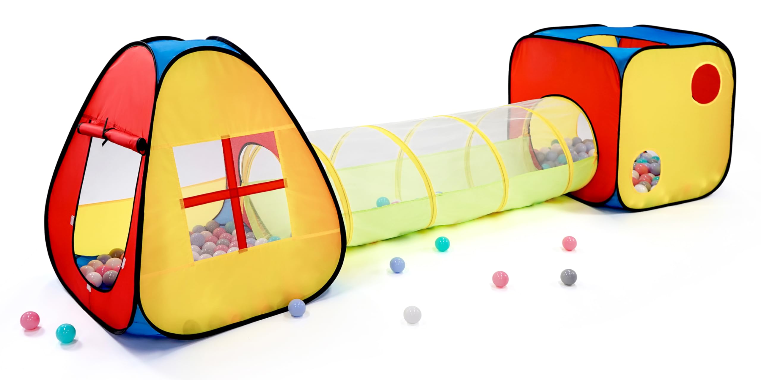 Kids Tent Playz 5-Piece Kids Pop Up Play Tent Crawl Tunnel And