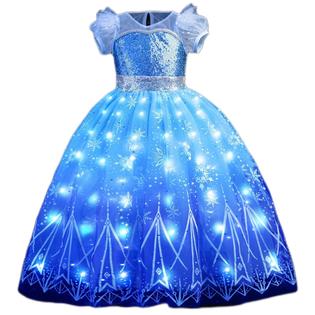 CIYTI Light Up Girls Halloween Costume Snow Princess Dress Ice Christmas Costumes Toddler Kids Costume with Accessories, Blue CIYTI Light Up Girls Halloween Costume Snow Princess Dress Ice Christmas Costumes Toddler Kids Costume with Accessories, Blue