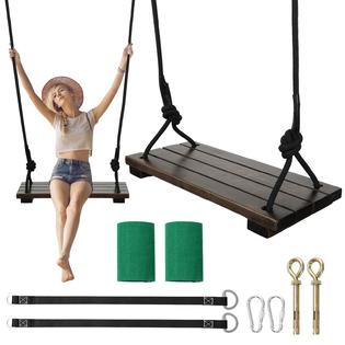 BATTIPAW Wooden Tree Swing,500lbs Load Capacity Wooden
