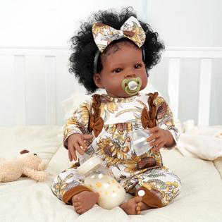 BABESIDE Lifelike Reborn Black Girl- 18-Inch Realistic Newborn