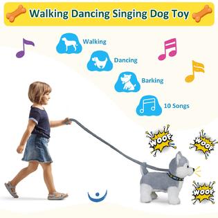 hcdoujoy Husky Walking Dog Barking Toy, Musical Singing Dancing