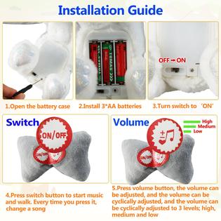 hcdoujoy Husky Walking Dog Barking Toy, Musical Singing Dancing