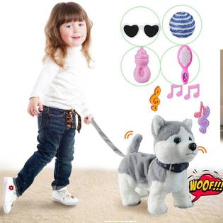 hcdoujoy Husky Walking Dog Barking Toy, Musical Singing Dancing