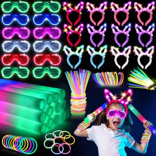 shqdd SHQDD136PCS Glow in the Dark Party Supplies,Halloween Party