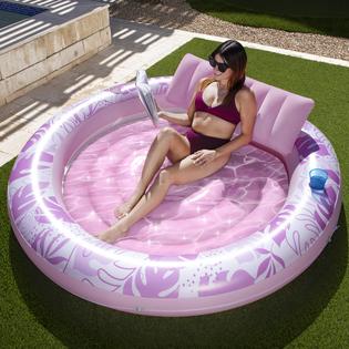 Sloosh Tanning Pool Lounger Float, Luxury Fabric Large Pool