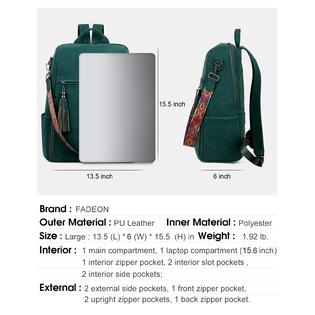 backpack computer leather one strap ANTOINE |Grey canvas & Black zippered main compartment w padded laptop section built into the back wall Black Leather Backpack for Men