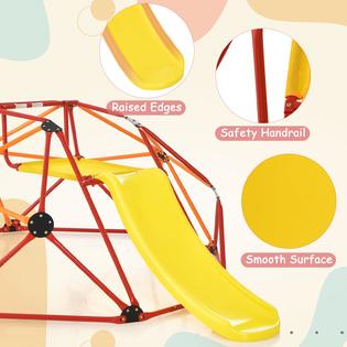 Honey Joy HONEY JOY Climbing Dome with Slide, 8FT Jungle Gym