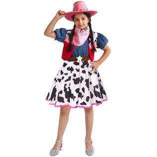Doxrmuru Cowgirl Costume for Girls Halloween Western Rodeo Dress
