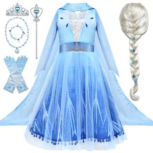 Tacobear 10Pcs Frozen Elsa Costume Dress For Girls Kids Toddler Princess Dress Up Clothes For Little Girls With Elsa Accessories Tacobear 10Pcs Frozen Elsa Costume Dress For Girls Kids Toddler Princess Dress Up Clothes For Little Girls With Elsa Accessories