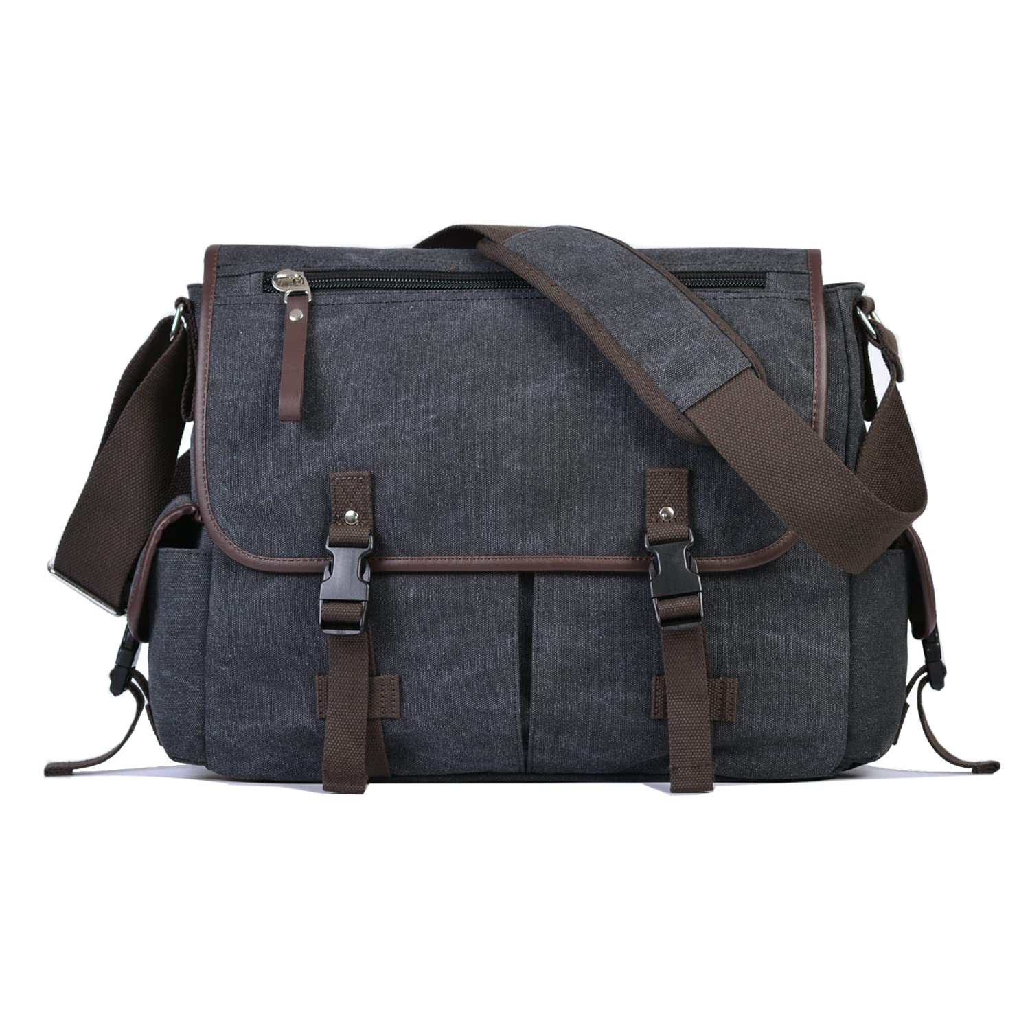 CROCOD Vintage Canvas inch Laptop Messenger Bag for Men Women