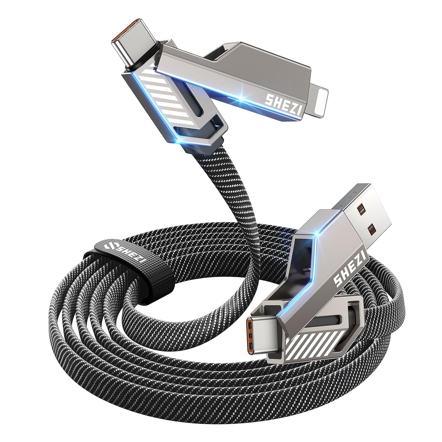 Jixivor L1-45W-10FT [One is Enough] 4In1 USB C to Lightning Cable