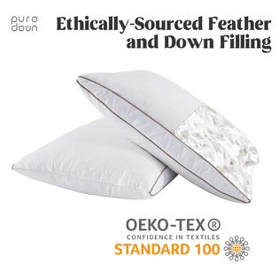puredown Natural Goose Down Feather Pillows for Sleeping Oval