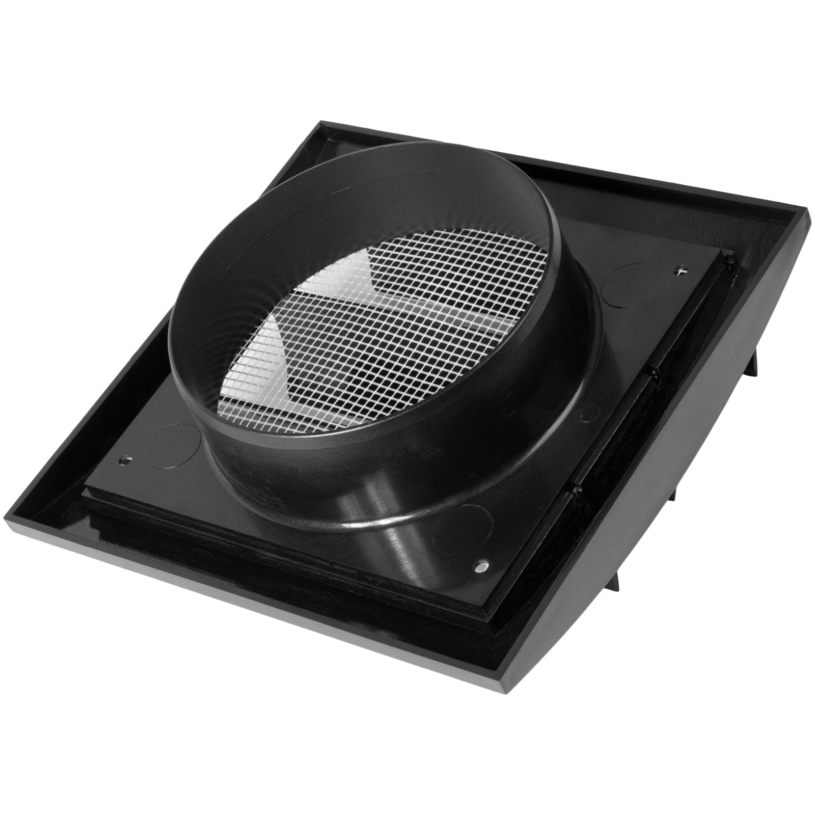 Vent Systems 4-Inch White Air Vent Cover - Louvered Outdoor Dryer Vent & Bathroom Exhaust Cover, Keeps Bugs & Critters Out