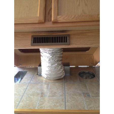 Toe Ductor, Pre-Assembled Under Cabinet Toe Kick Ducting Kit