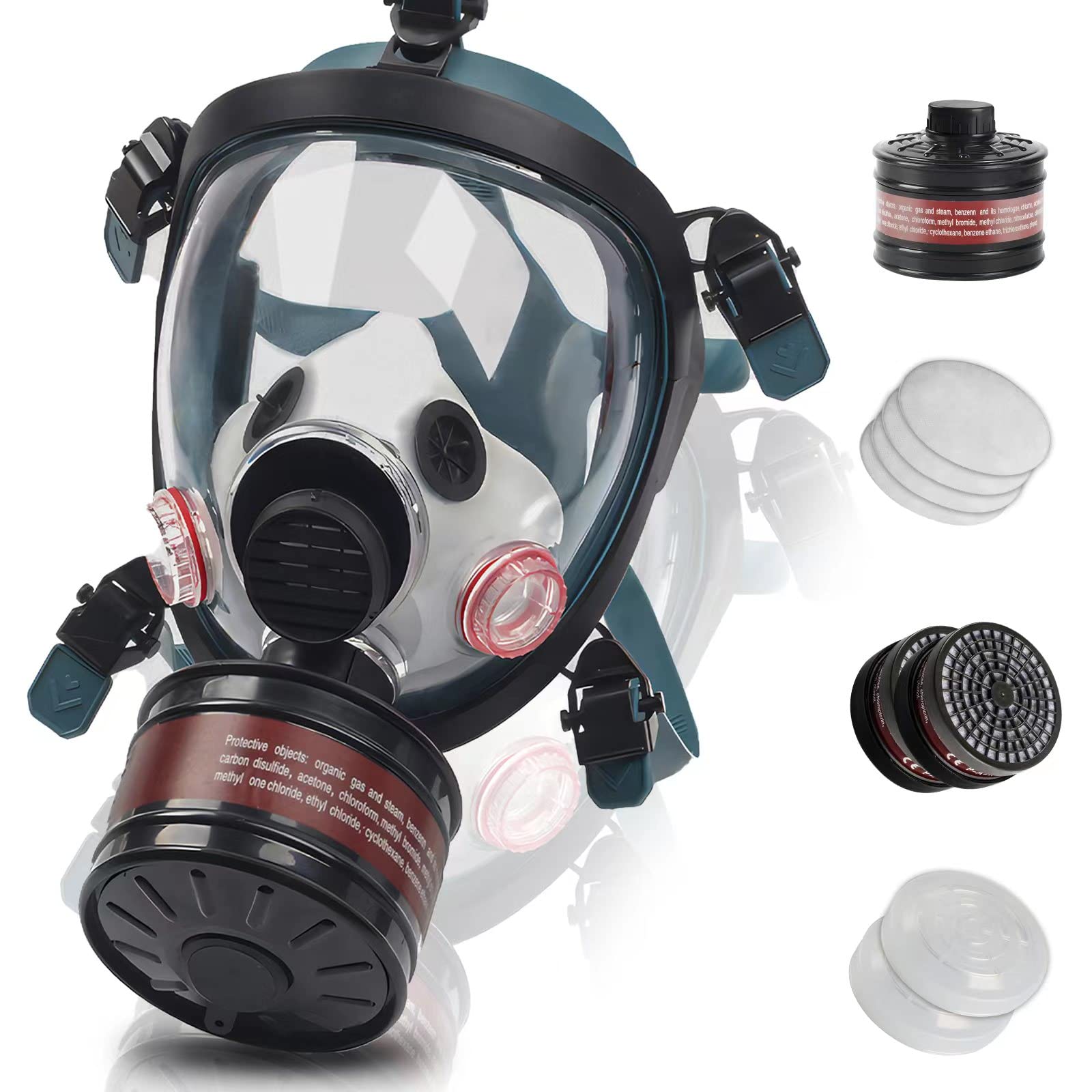 Gas Masks Survival Nuclear and Chemical - Full Face Gas Mask with 40mm Activa