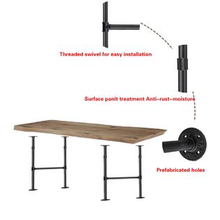 Mdjwjj Industrial Pipe Counter Bar Height Table Leg,Metal Table