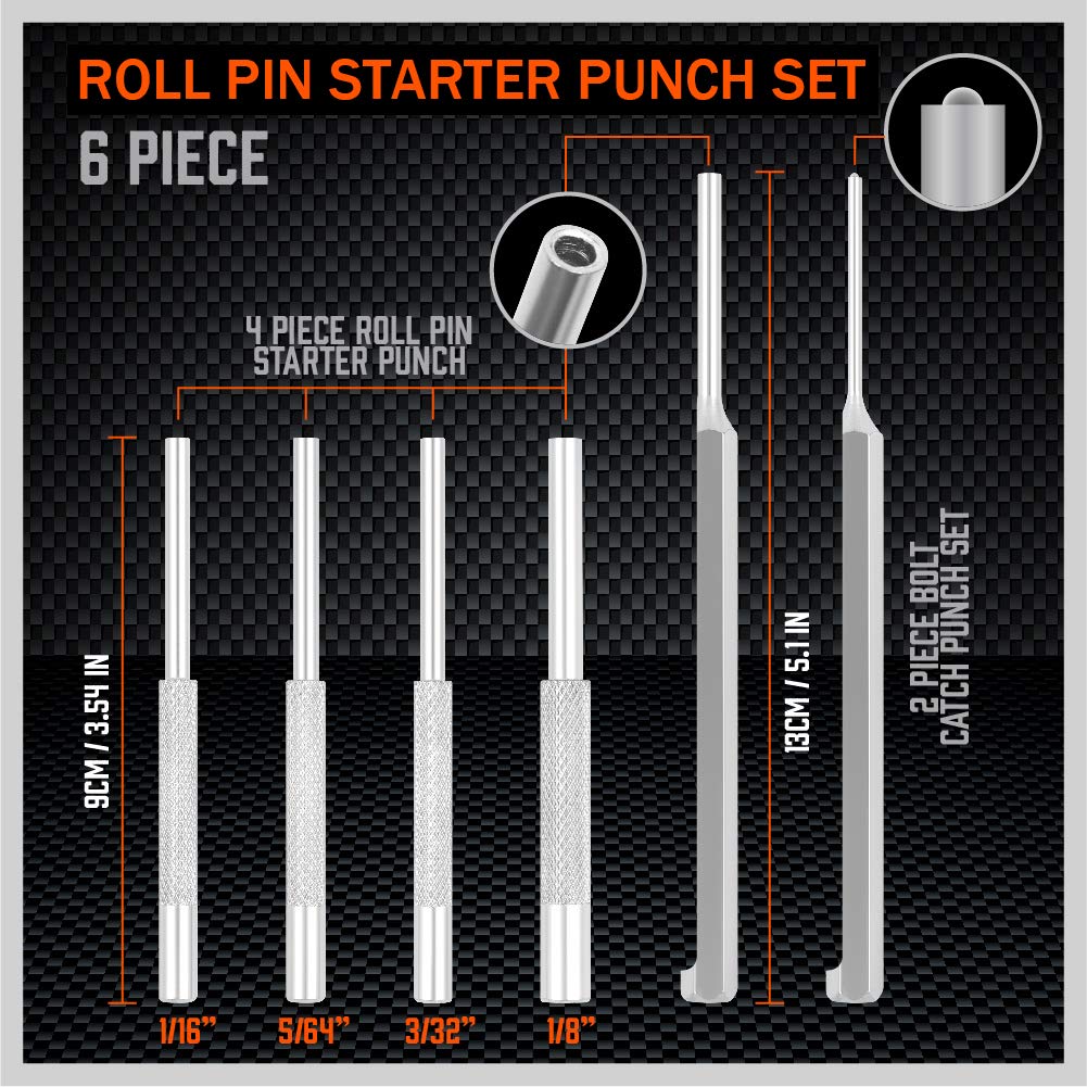 Mayhew Pin Punch 7/32" X 5-1/2" | Steel Pin Punch Tool For Automotive & Metalwork