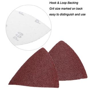 120-Pack Triangle Sanding Pads (40 Grit) – Hook & Loop, 80x80mm, For Oscillating Multi-Tools, Wood & Metal Sanding