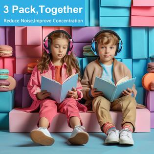 Zuimei 2 Pack Ear Defenders Kids, Adjustable Children Earmuffs Ear Protectors, Noise Cancelling Headphones, Headband Hearing Protection Earmuffs For