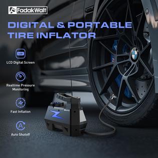 Buy Pumteck Tire Inflator Portable Air Compressor: 150PSI Tire Pump With Dual Power Included 7800 M Ah Battery 12 V Dc Adapter Electric Wheel Pump With Led Digital Display For Car Motorcycle Bike Ball