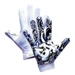 Battle Sports Receivers Ultra-Stick Football Gloves - YXL - White/Gold Battle Sports Receivers Ultra-Stick Football Gloves - YXL - White/Gold