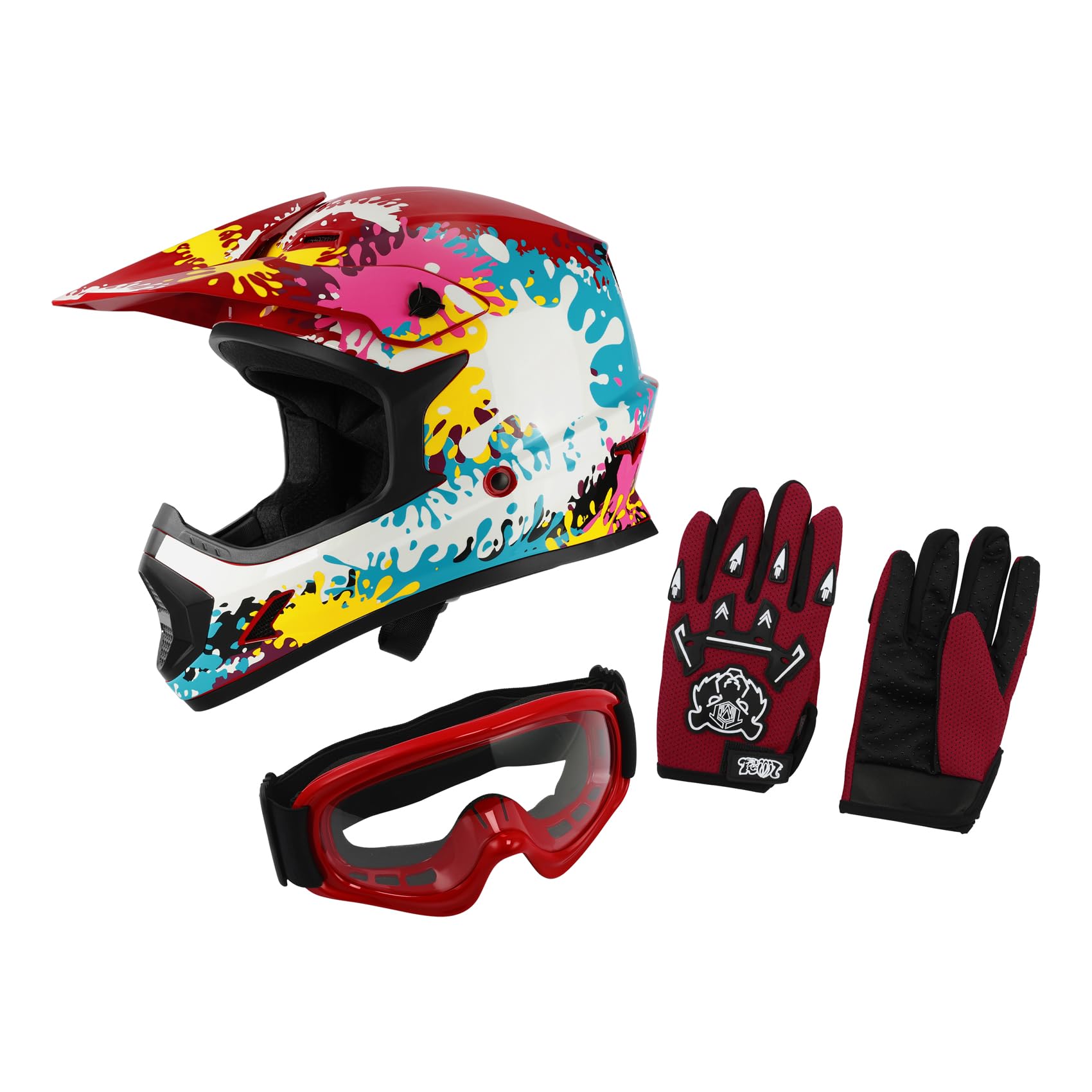 XFMT DOT Youth Kids Motocross Offroad Street Dirt Bike Helmet