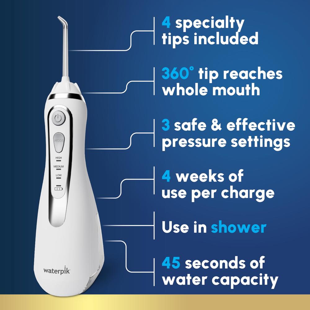 Waterpik Cordless Advanced 2.0 Water Flosser For Teeth, Gums, Braces ...