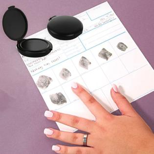 Pack De 2 Almohadillas De Tinta Para Huellas Dactilares Alnicov - Tinta Negra De Secado Rápido, Borrable, Para Oficina Y Trámites